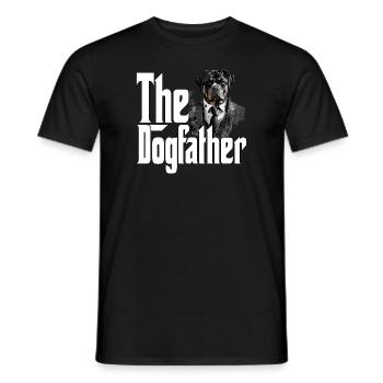 Rottweiler Chien Papa Chien Père Chiens Papa Père Rouge - T-shirt homme - noir - Devant - AI Model Male 178 light (178cm)
