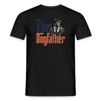 Rottweiler Chien Papa Chien Père Chiens Papa Père Rouge - T-shirt homme - noir - Devant - AI Model Male 178 light (178cm)