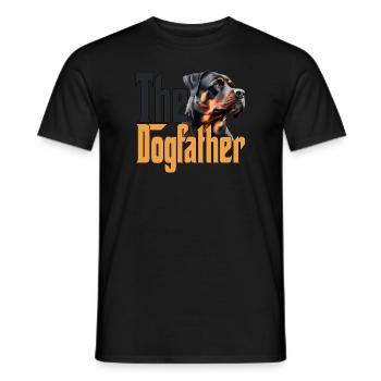 Rottweiler Chien Papa Chien Père Chiens Papa Père Rouge - T-shirt homme - noir - Devant - AI Model Male 178 light (178cm)