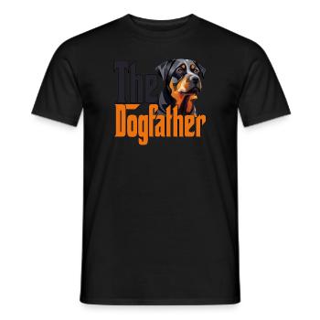 Rottweiler Chien Papa Chien Père Chiens Papa Père Rouge - T-shirt homme - noir - Devant - AI Model Male 178 light (178cm)