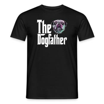 Pug Dog Dad Dogfather Dogs Daddy Father Rottie - Männer T-Shirt - Schwarz - Vorne - AI Model Male 178 light (178cm)