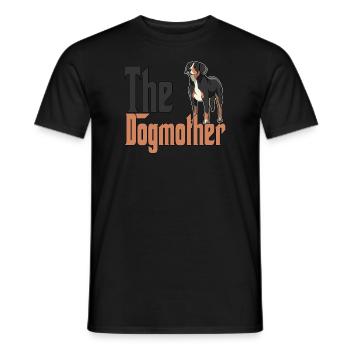 Chien de montagne suisse Maman Chienne Chienne Chiens Maman - T-shirt homme - noir - Devant - AI Model Male 178 light (178cm)