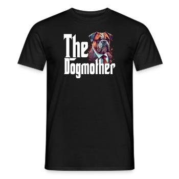 Bulldog Dog Mom Dogmother Dogs Mommy - Men's T-Shirt - black - Front - AI Model Male 178 light (178cm)