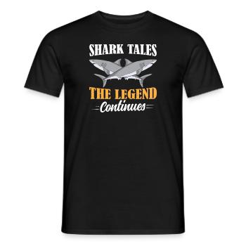 Contes de requins La légende continue - T-shirt homme - noir - Devant - AI Model Male 178 light (178cm)