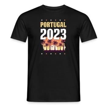 Portugal 2023 - Männer T-Shirt - Schwarz - Vorne - AI Model Male 178 light (178cm)