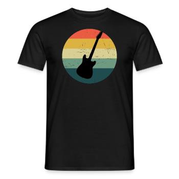 Guitare électrique guitare électrique guitare acoustique électronique g - T-shirt homme - noir - Devant - AI Model Male 178 light (178cm)