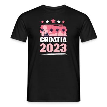 Croatia 2023 - Männer T-Shirt - Schwarz - Vorne - AI Model Male 178 light (178cm)