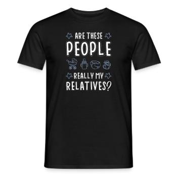 Baby funny saying - Men's T-Shirt - black - Front - AI Model Male 178 light (178cm)