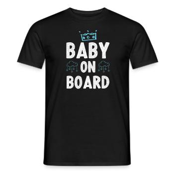 Bébé à bord - T-shirt homme - noir - Devant - AI Model Male 178 light (178cm)