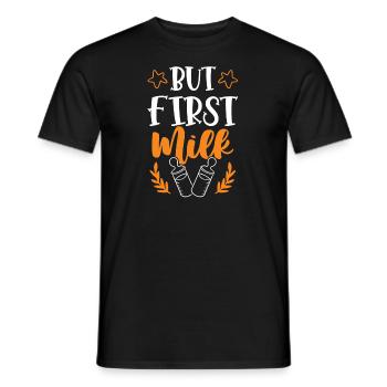 Lait pour bébé - T-shirt homme - noir - Devant - AI Model Male 178 light (178cm)