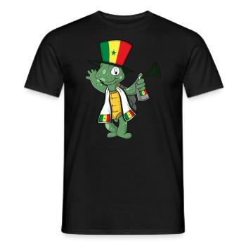 Senegal Fan Turtle - Men's T-Shirt - black - Front - AI Model Male 178 light (178cm)