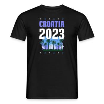 Croatie 2023 - T-shirt homme - noir - Devant - AI Model Male 178 light (178cm)
