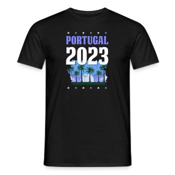 Portugal 2023 - T-shirt homme - noir - Devant - AI Model Male 178 light (178cm)