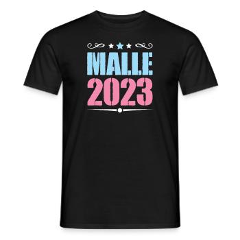 Malle 2023 - Men's T-Shirt - black - Front - AI Model Male 178 light (178cm)
