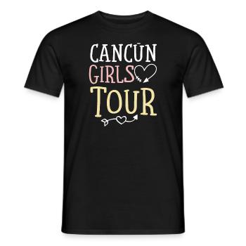 Cancun Girls Tour - T-shirt homme - noir - Devant - AI Model Male 178 light (178cm)