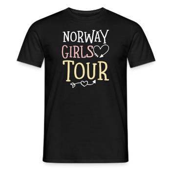 Tournée des filles de Norvège - T-shirt homme - noir - Devant - AI Model Male 178 light (178cm)