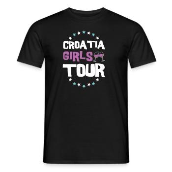 Tournée des filles en Croatie - T-shirt homme - noir - Devant - AI Model Male 178 light (178cm)