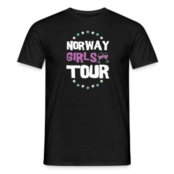 Tournée des filles de Norvège - T-shirt homme - noir - Devant - AI Model Male 178 light (178cm)