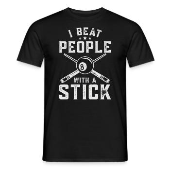 Billard Billardkugel Billardspieler - Männer T-Shirt - Schwarz - Vorne - AI Model Male 178 light (178cm)