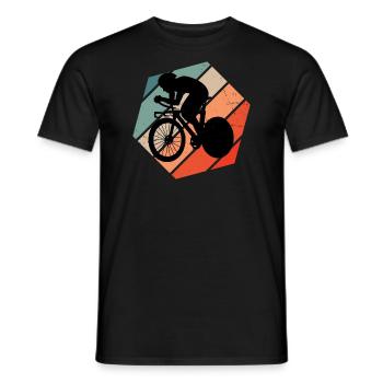 Road Bike Men's Road Bike Road Bike Road Cycling - Men's T-Shirt - black - Front - AI Model Male 178 light (178cm)