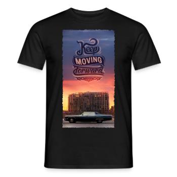 Bleiben Sie in Bewegung - Männer T-Shirt - Schwarz - Vorne - AI Model Male 178 light (178cm)