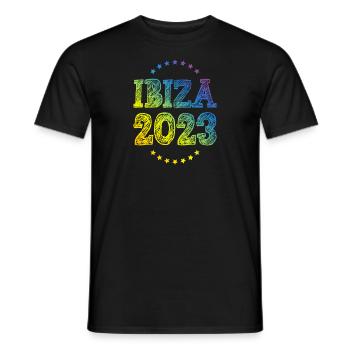 Ibiza 2023 - T-shirt homme - noir - Devant - AI Model Male 178 light (178cm)