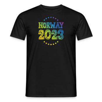 Norway 2023 - Männer T-Shirt - Schwarz - Vorne - AI Model Male 178 light (178cm)