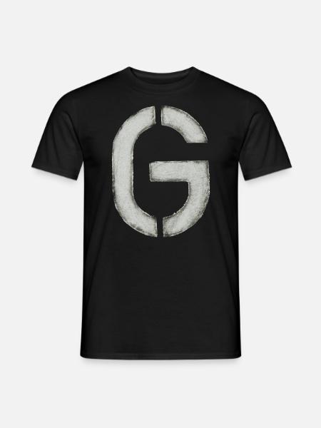 G - Letter (stencil) - Men's T-Shirt - black