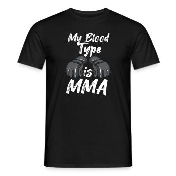 MMA Mixed Martial Arts Funny Saying Sayings - Men's T-Shirt - black - Front - AI Model Male 178 light (178cm)