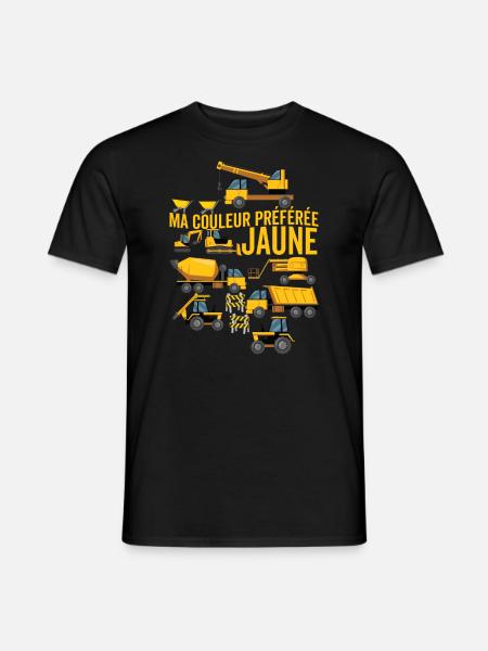 Chantier Véhicule de construction Pelleteuse - T-shirt homme - noir