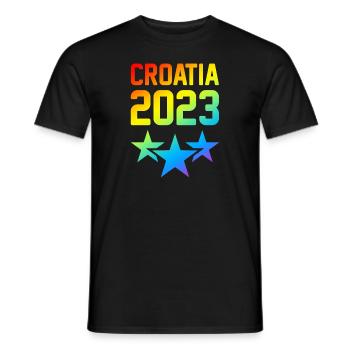 Croatia 2023 - Men's T-Shirt - black - Front - AI Model Male 178 light (178cm)