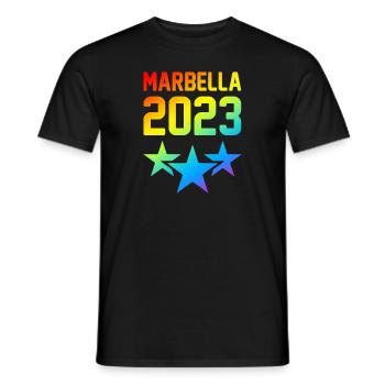 Marbella 2023 - Männer T-Shirt - Schwarz - Vorne - AI Model Male 178 light (178cm)