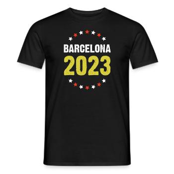 Barcelona 2023 - Männer T-Shirt - Schwarz - Vorne - AI Model Male 178 light (178cm)