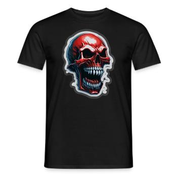 Red Vampire Skull - Men's T-Shirt - black - Front - AI Model Male 178 light (178cm)