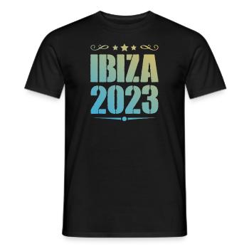 Ibiza 2023 - T-shirt homme - noir - Devant - AI Model Male 178 light (178cm)
