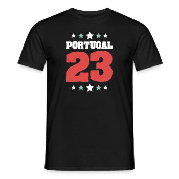 Portugal 23 Maillot 2023 - T-shirt homme - noir - Devant - AI Model Male 178 light (178cm)