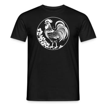 Hahn - Männer T-Shirt - Schwarz - Vorne - AI Model Male 178 light (178cm)