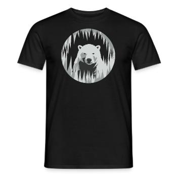 Polar bear - Men's T-Shirt - black - Front - AI Model Male 178 light (178cm)
