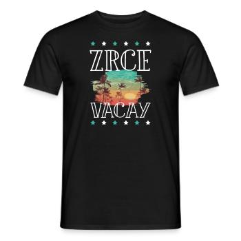 Tourisme Zrce - T-shirt homme - noir - Devant - AI Model Male 178 light (178cm)