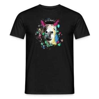 Donkey, Graffiti, Painting, Colorful - Men's T-Shirt - black - Front - AI Model Male 178 light (178cm)