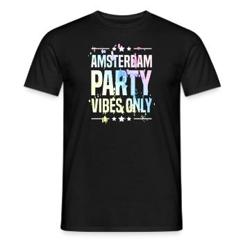 Amsterdam Party Vibes - Männer T-Shirt - Schwarz - Vorne - AI Model Male 178 light (178cm)
