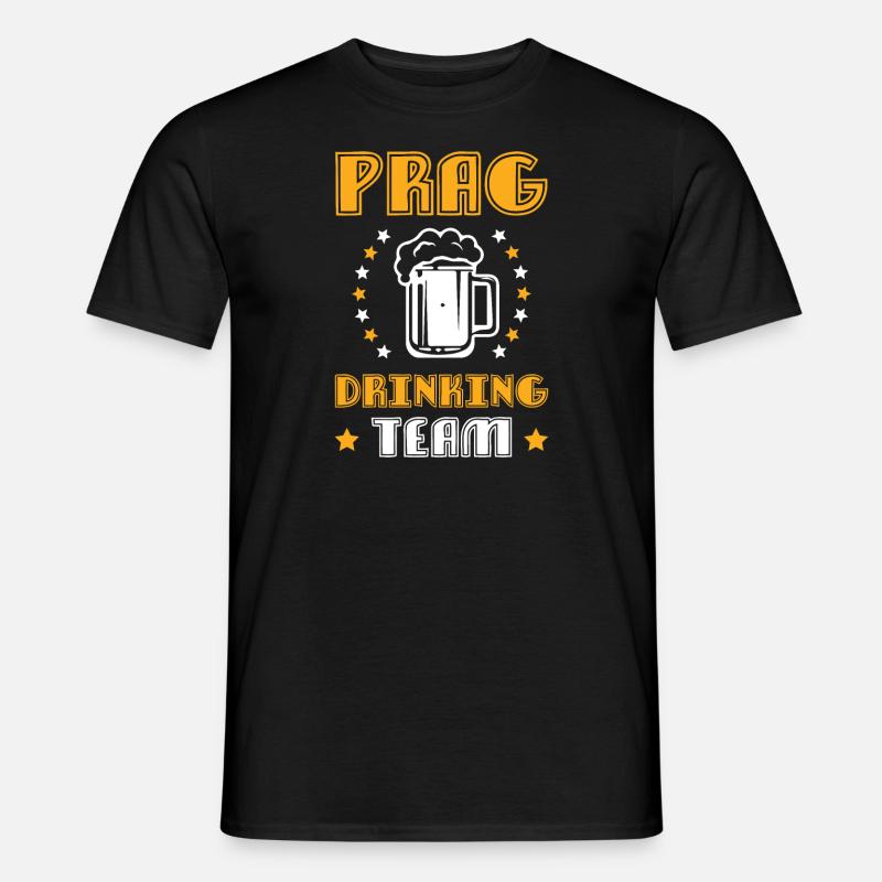 Prag Drinking Team - Männer T-Shirt - Schwarz
