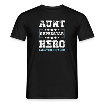 Aunt Limited Edition Saying - Men's T-Shirt - black - Front - AI Model Male 178 light (178cm)