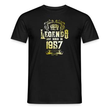 1957 legends geburtstag - Männer T-Shirt - Schwarz - Vorne - AI Model Male 178 light (178cm)