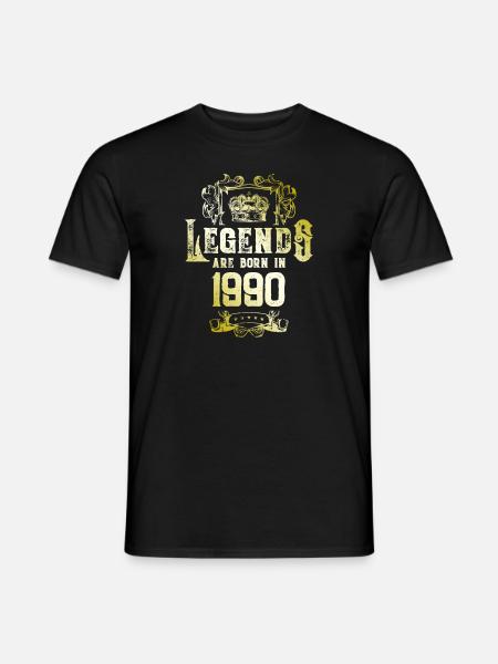 1990 Legends Birthday - Men's T-Shirt - black
