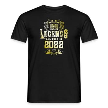 2022 legends geburtstag - Männer T-Shirt - Schwarz - Vorne - AI Model Male 178 light (178cm)