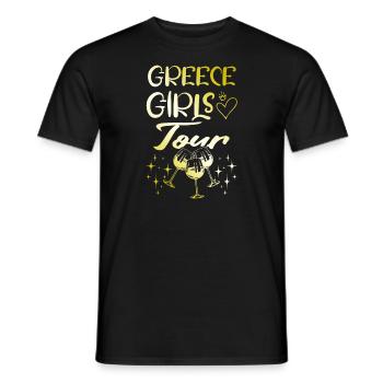 Griechenland Girls Tour Gold - Männer T-Shirt - Schwarz - Vorne - AI Model Male 178 light (178cm)