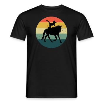 Horse performance team vaulting men - Men's T-Shirt - black - Front - AI Model Male 178 light (178cm)