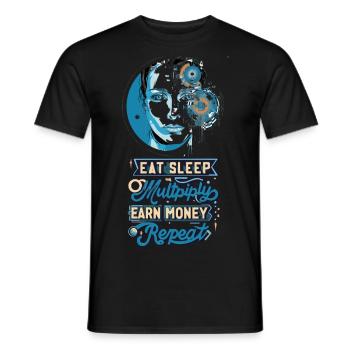 Cyberpunk fans beware! The Circle of Things - Men's T-Shirt - black - Front - AI Model Male 178 light (178cm)