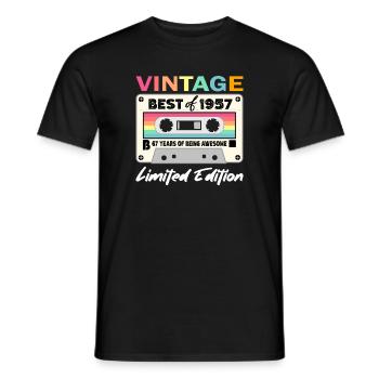 Best of 1957 - zum 67. Geburtstag Limited Edition - Männer T-Shirt - Schwarz - Vorne - AI Model Male 178 light (178cm)